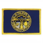 Nebraska State Flag Embroidery Golden Border Patch