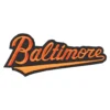 Baltimore Orioles Script Iron-On Patch