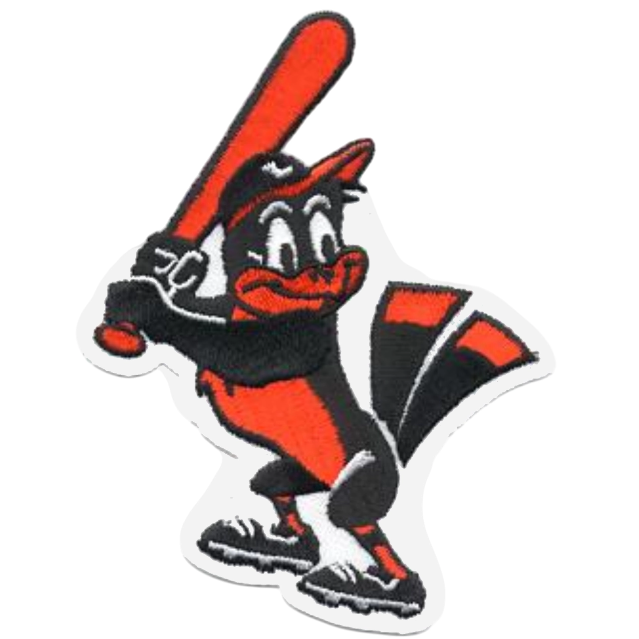 Baltimore Orioles Bird with Bat Embroidery Iron-On Patch