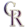 Colorado Rockies 'CR' Letter White/Purple Classic Logo Patch