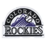 Colorado Rockies Baseball White/Black Mountain Design Embroidery Patch