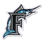Florida Marlins "F" 1993 - 2011 Logo Black Embroidery Iron-on Patch