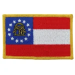 Georgia Flag Embroidered Golden Border Patch