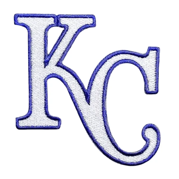 Kansas City Royals 'KC' White Logo Iron-on Patch