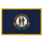 Kentucky Flag Embroidered Golden Border Patch