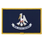 Louisiana Flag Embroidered Golden Border Patch
