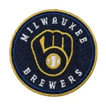 Milwaukee Brewers Round Logo Navy Embroidery Iron-on Patch