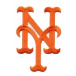 New York Mets NY Logo Orange Embroidery Iron-on Patch