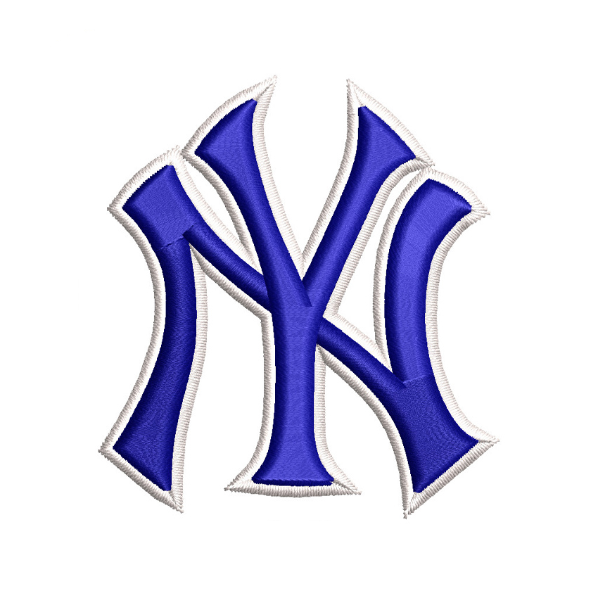 New York Yankees "NY" Logo Blue/White Iron-on Patch