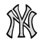 New York Yankees "NY" Logo White/Black Iron-on Patch