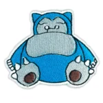 Pokemon Snorlax Inspired Embroidered Iron On Patch