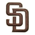 San Diego Padres "SD" Brown Logo Embroidered Iron-on Patch
