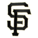 San Francisco Giants 'SF' Script Logo Black Iron-on Patch