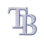 Tampa Bay Rays "TB" Logo White Embroidery Iron-on Patch