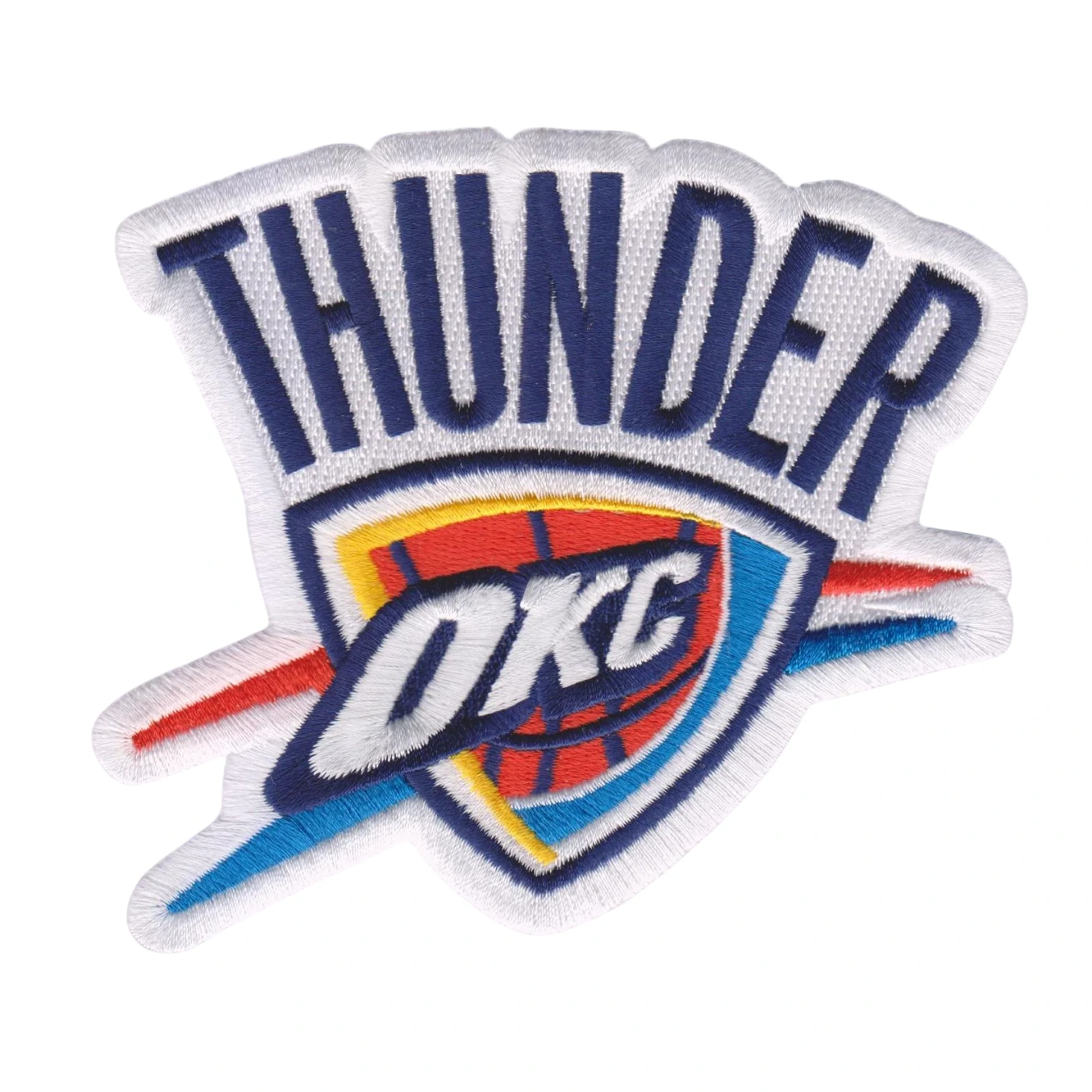 Oklahoma City Thunder Primary White Iron-on Patch