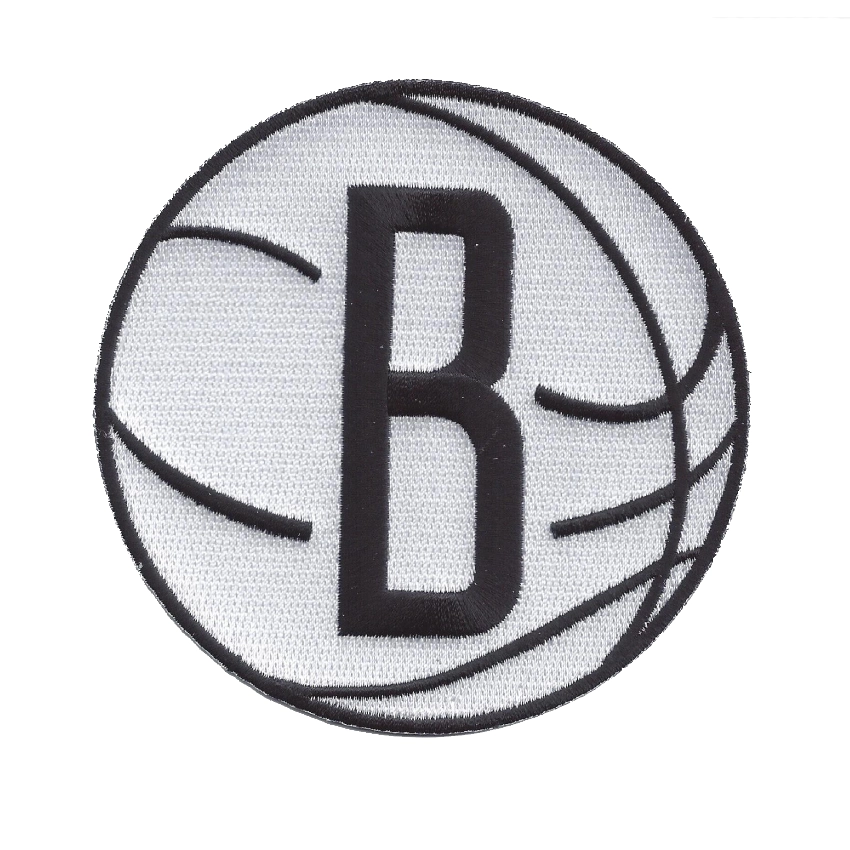 Brooklyn Nets White Ball Logo Embroidery Patch