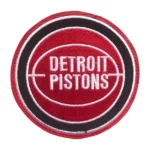 Detroit Pistons Vintage Round Red Logo Iron-on Patch