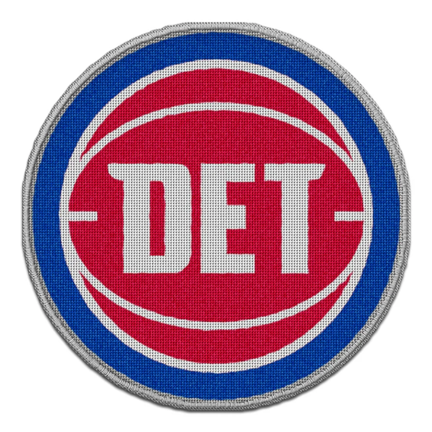 Detroit Pistons "DET" Logo Iron-on Patch