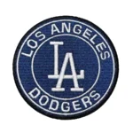 Los Angeles Dodgers Round LA Logo Blue Embroidery Iron-on Patch