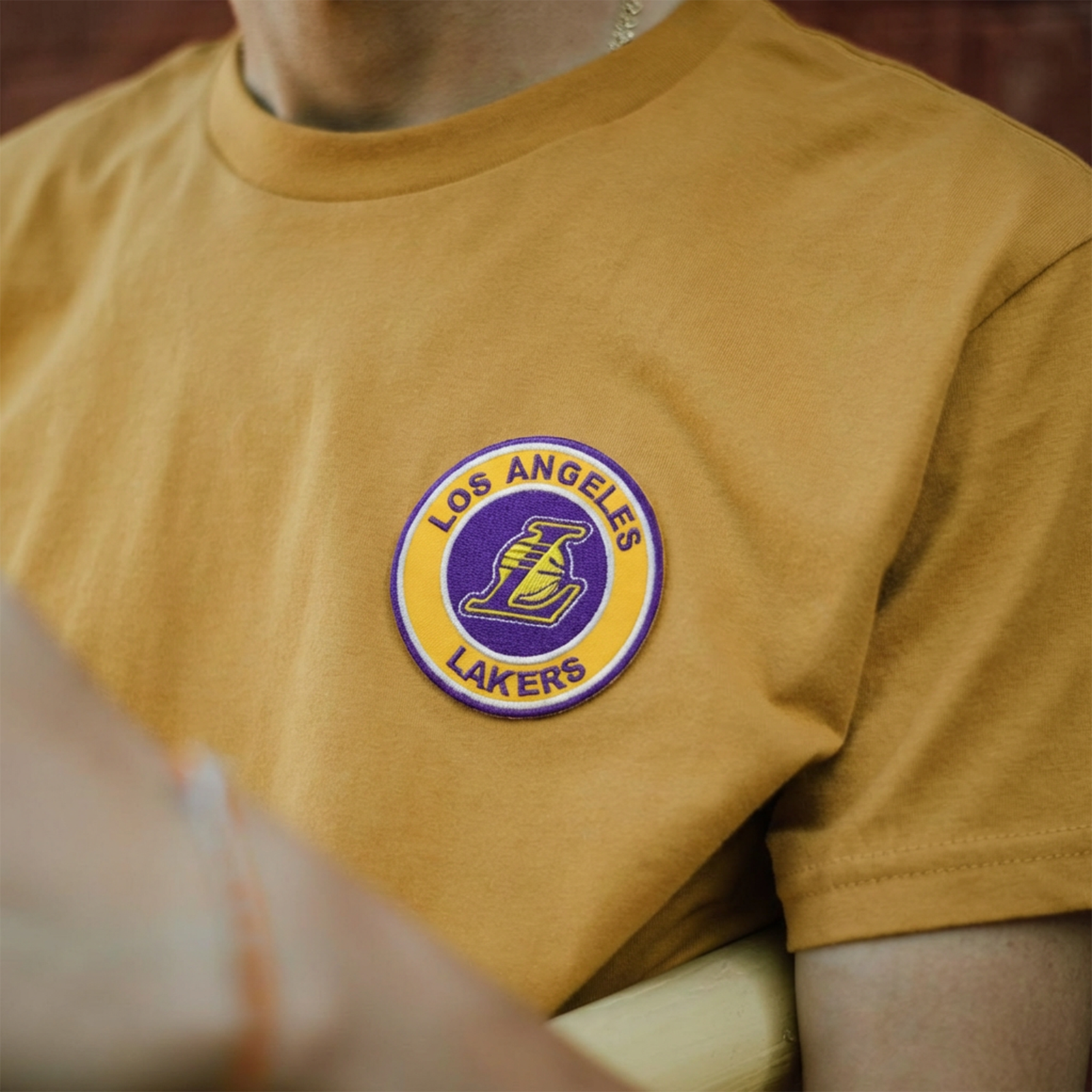 Los angeles lakers round logo shirt patch