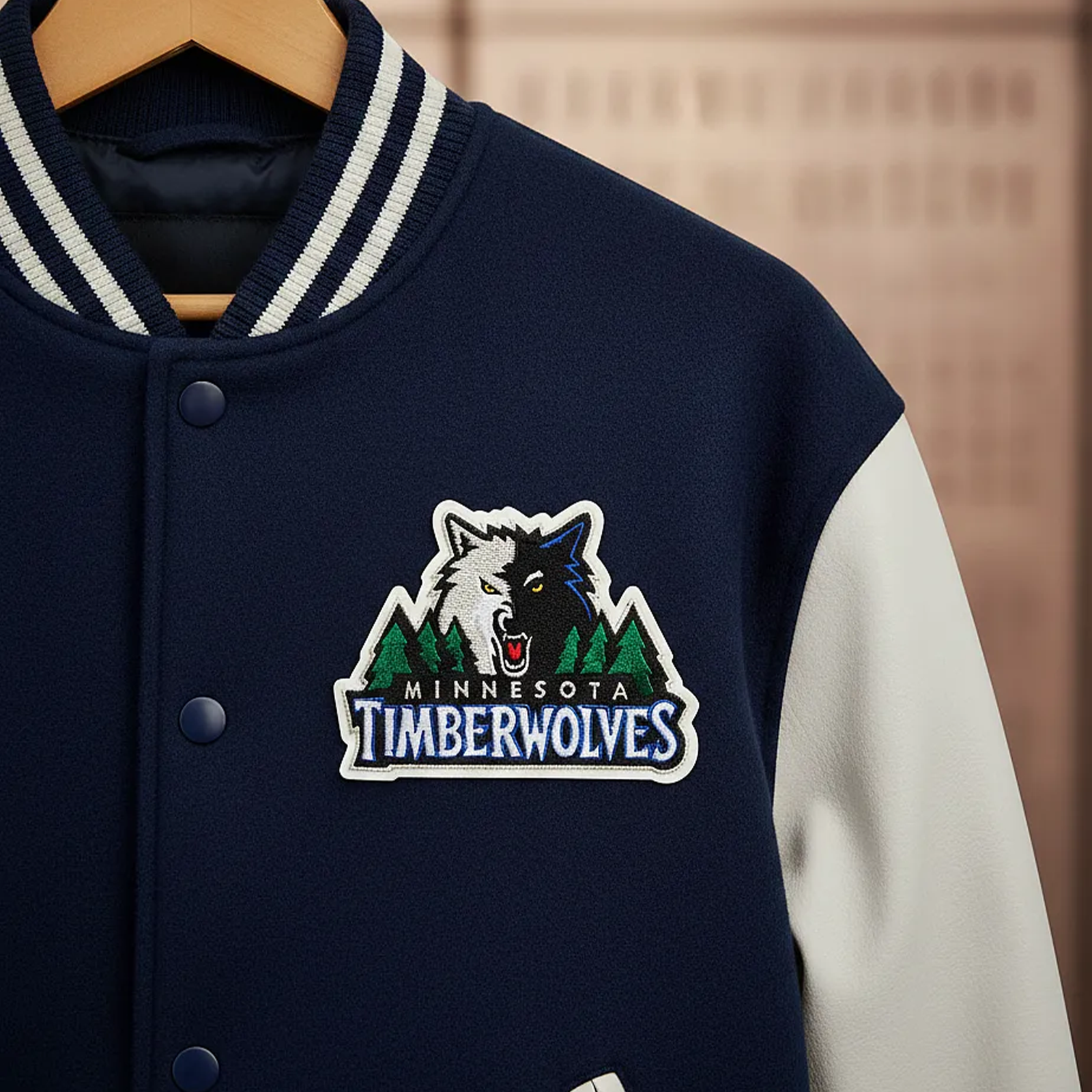 Minnesota timberwolves vintage logo jacket patch