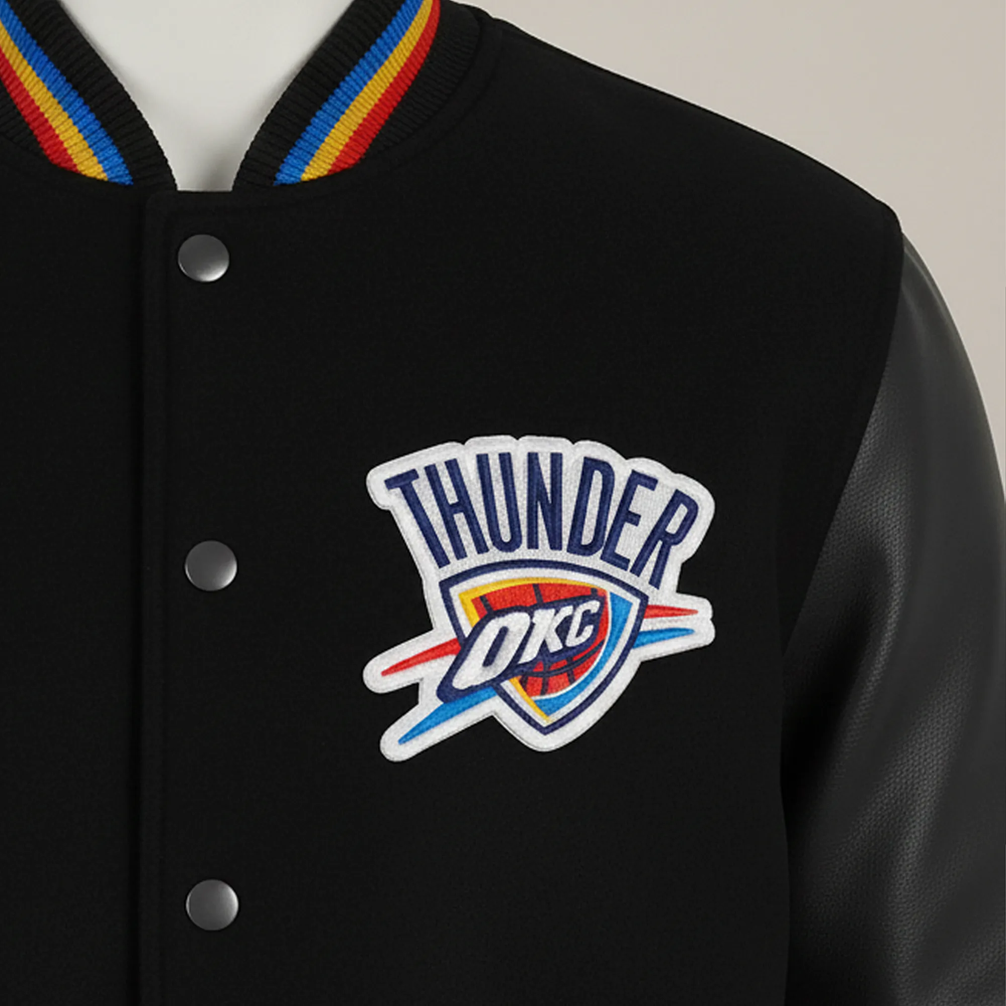 Oklahoma city thunder primary logo jacket patch