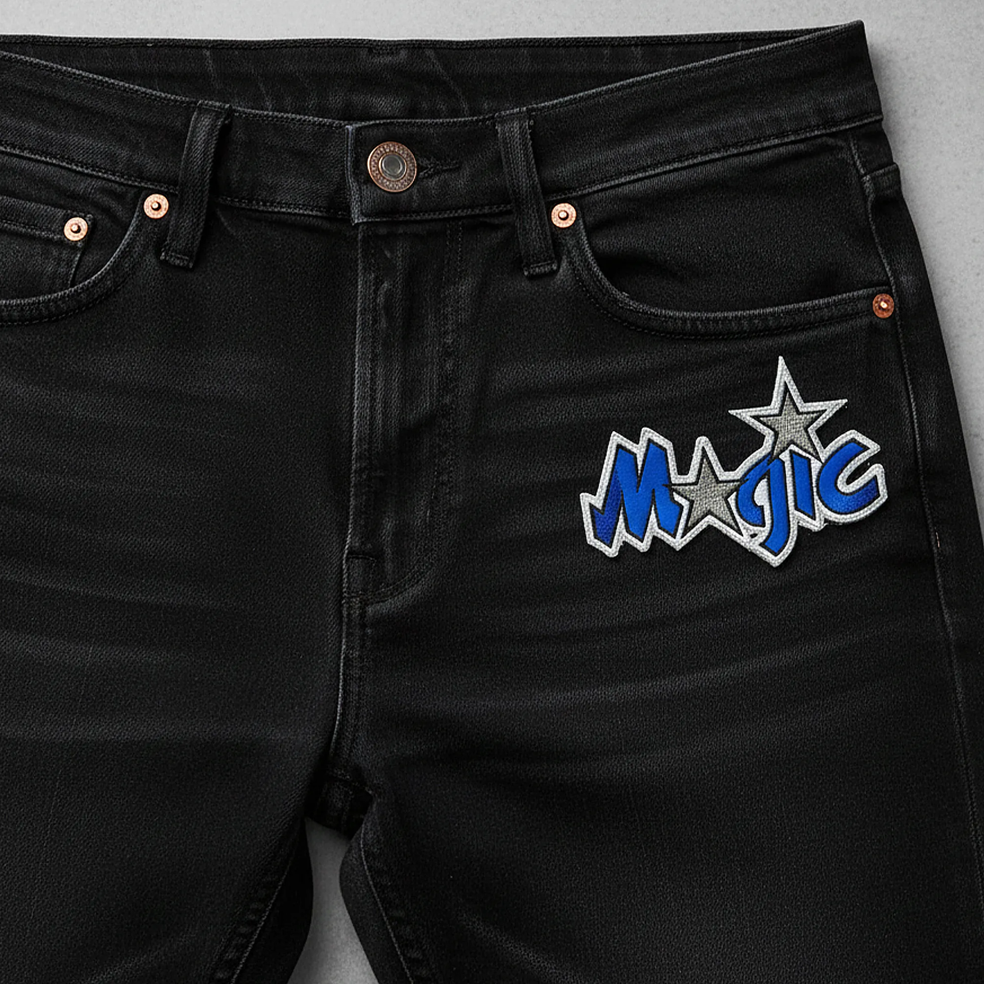 Orlando magic hardwood classic denim jeans patch