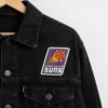 Phoenix sun primary team logo denim jacket patch