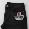 Portland trail blazers logo denim jeans patch