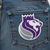 Sacramento kings lions logo denim jeans patch