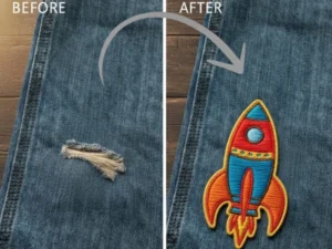 Fixing Ripped Jeans with Before & After Look