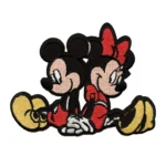 Mickey & Minnie Mouse Sitting Embroidered Patch