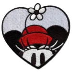 Minnie Mouse Peeking Heart Embroidered Patch