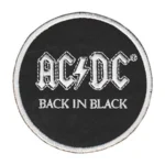 AC/DC Back in Black Round Patch