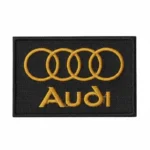 Audi Logo Gold Embroidered Patch