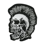 Mohawk Punk Skull Embroidered Patch