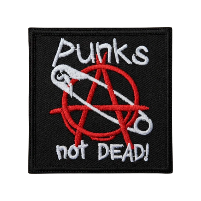 Punks Not Dead Anarchy Safety Pin Patch