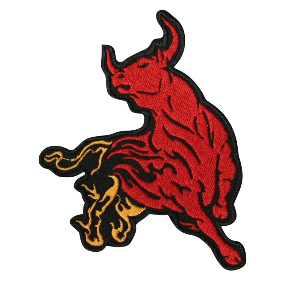 Red Bull Flaming Bull Logo Patch