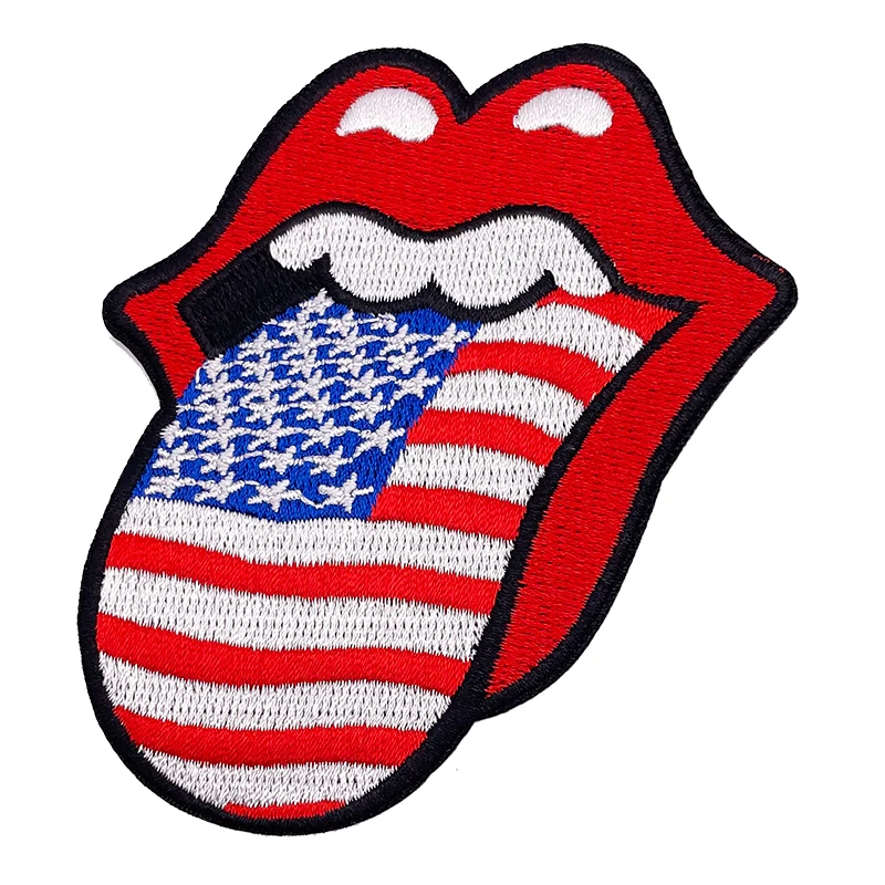 Rolling Stones USA Flag Tongue Patch