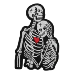 Skeleton Lovers Embracing Embroidered Patch