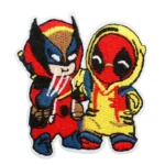 Deadpool and Wolverine Chibi Besties Patch
