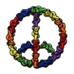 Grateful Dead Dancing Bears Peace Sign Patch
