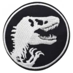 Jurassic Park T-Rex Skeleton Black/White Patch