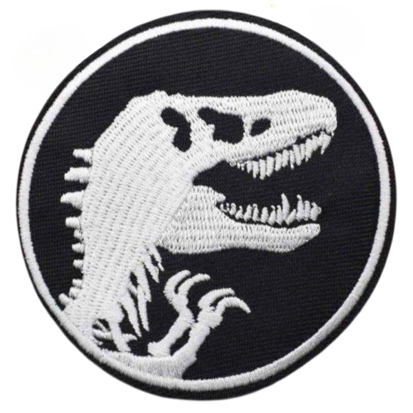 Jurassic Park T-Rex Skeleton Round Patch