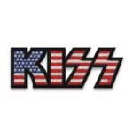 KISS Band American Flag Logo Patch