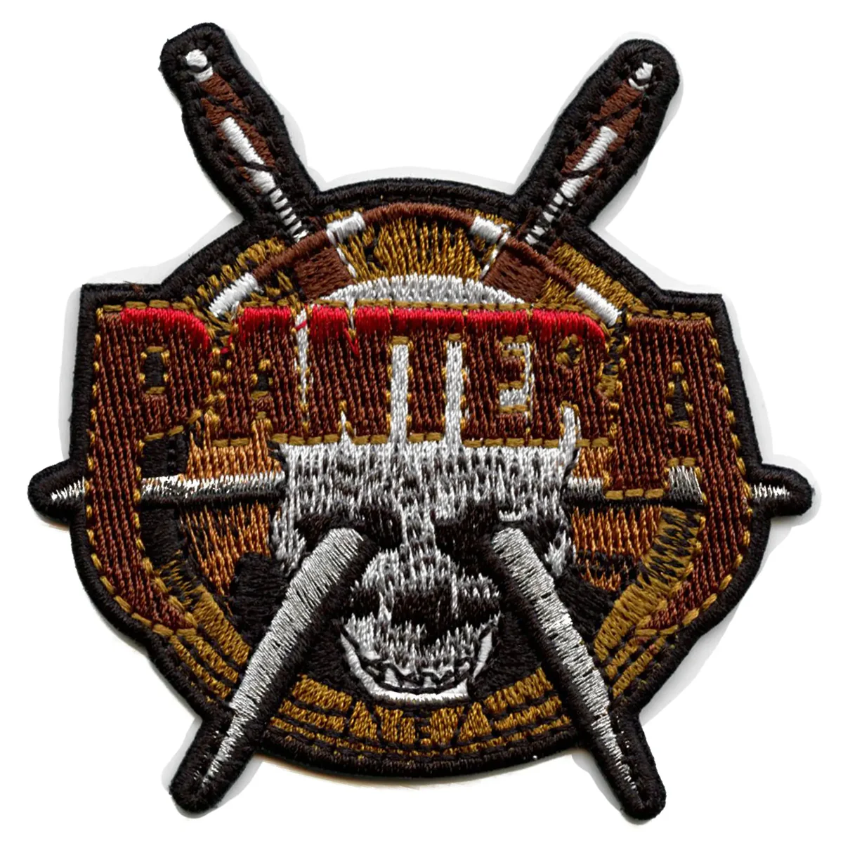 Pantera Crossed Knives Skull Patch