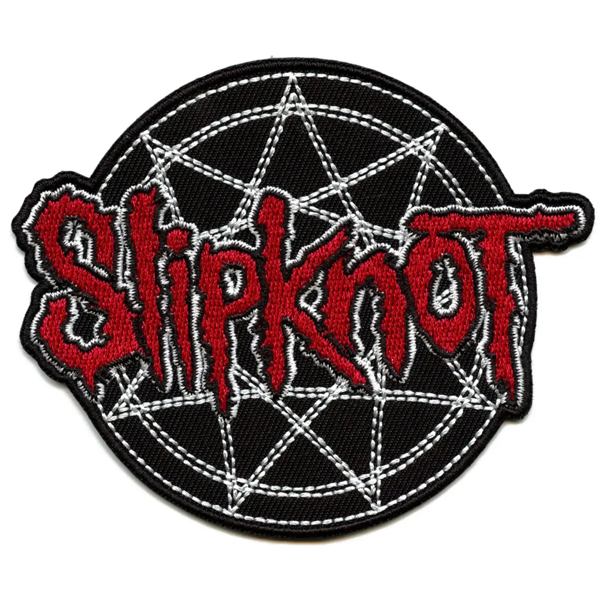 slipknot red tribal star round patch