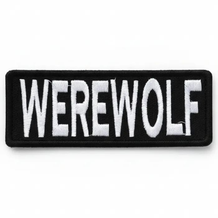 Werewolf Text Logo Patch