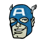 Captain America Face Embroidered Patch