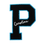 Carolina Panthers Letter "P" Black Embroidered Patch
